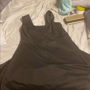 Black mini dress with bow